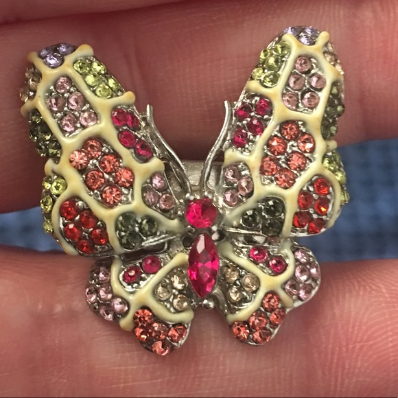 Jewelry - Butterfly ring jeweled one size fits most stretchy
